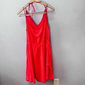 Girls from‎ Savoy 100% Silk Orangy-Red Dress- Size 10